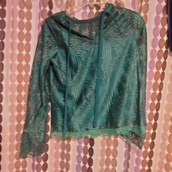Heartloom Teal Lace Blouse - Picture 3 of 5